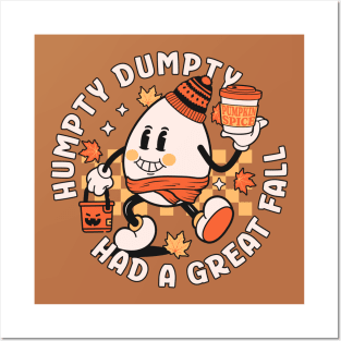 Humpty Dumpty Had A Great Fall - Retro Vintage Autumn Fall Posters and Art